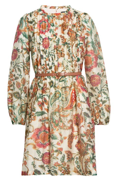 Long Sleeve Floral Print Dress