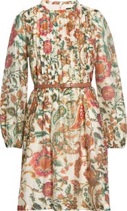 CeCe Long Sleeve Floral Print Dress
