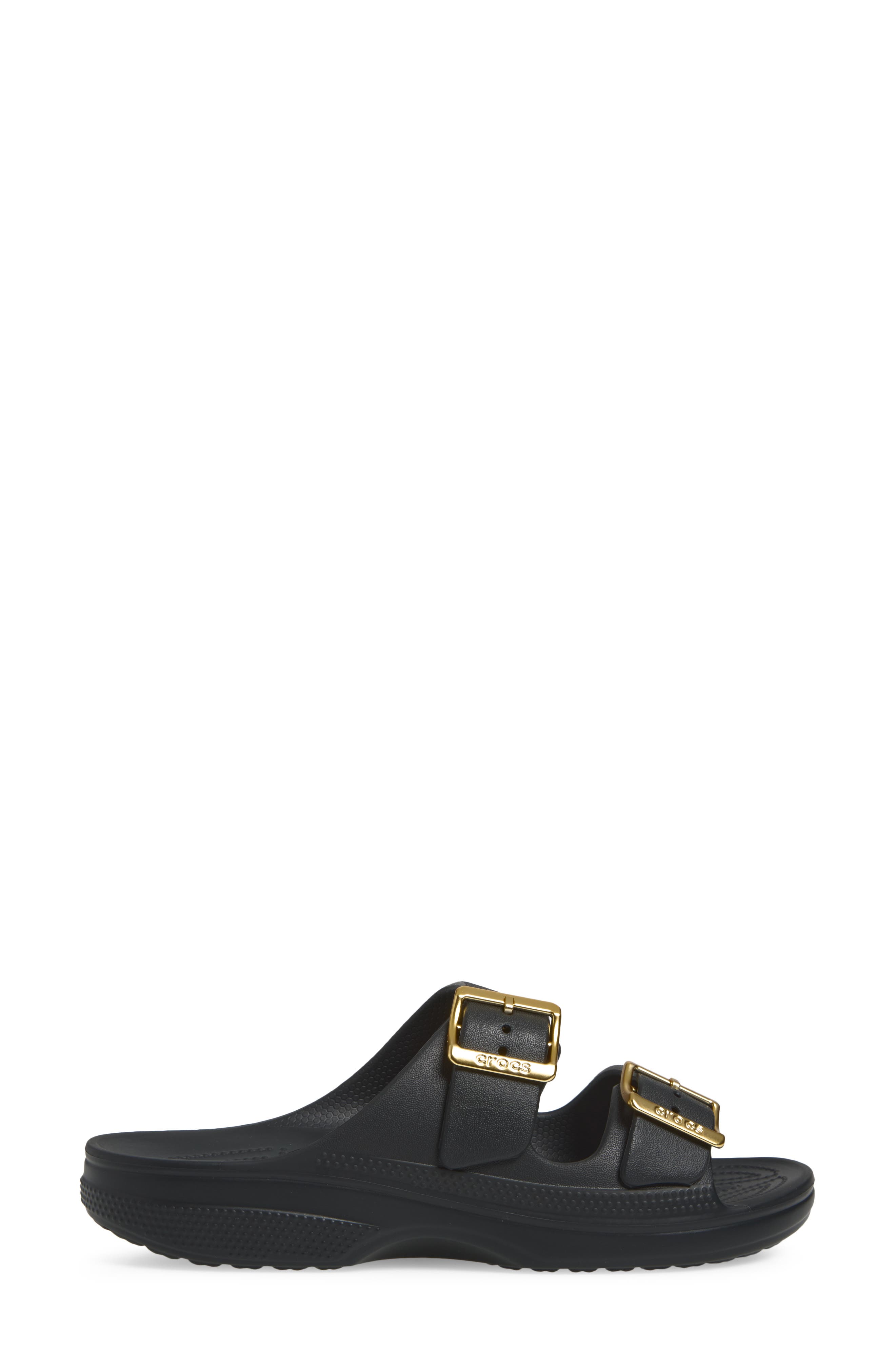 Saturday Slide Sandal, Alternate, color, BLACK