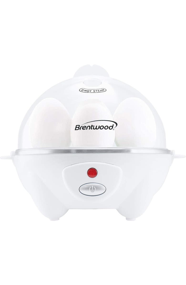 Brentwood 7 Egg Cooker/Steamer, Main, color, White