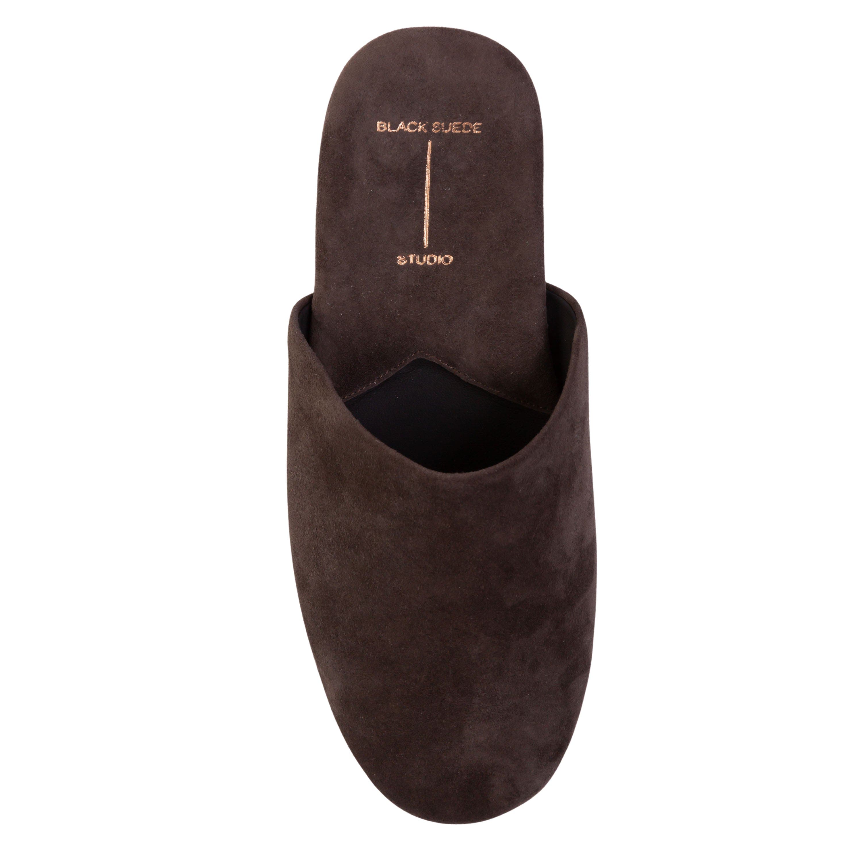BLACK SUEDE STUDIO Shiloh Mule, Alternate, color, Hot Fudge Suede