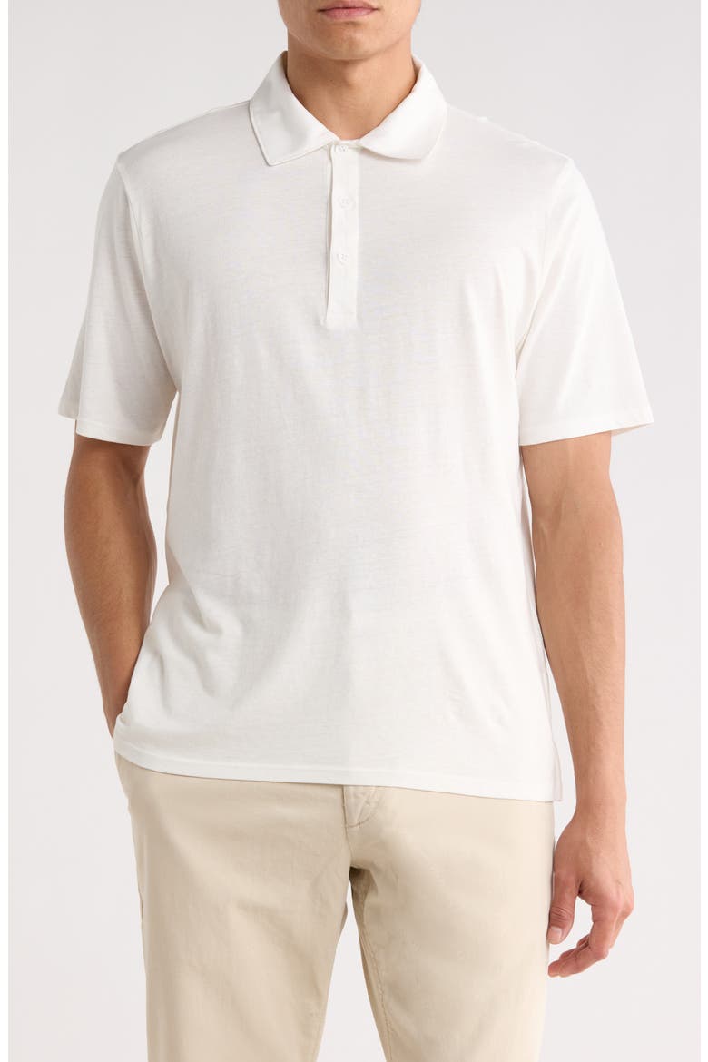 Classic Cotton & Linen Polo, Main, color, IVORY