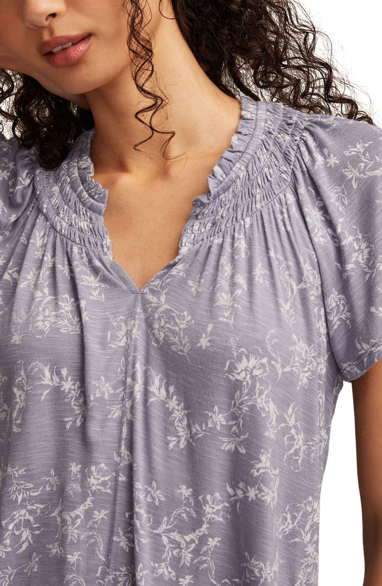 Lucky Brand Sandwash Top, Alternate, color, Blue Floral