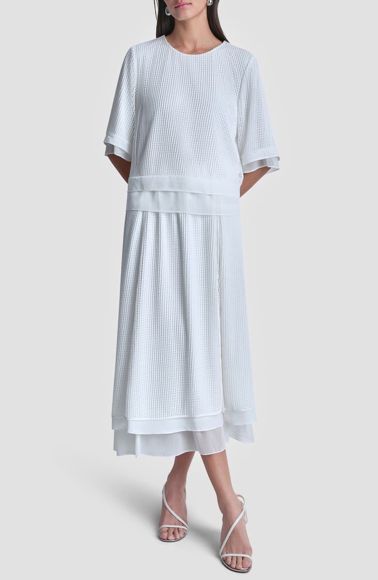 DKNY Window Layered Top, Alternate, color, 