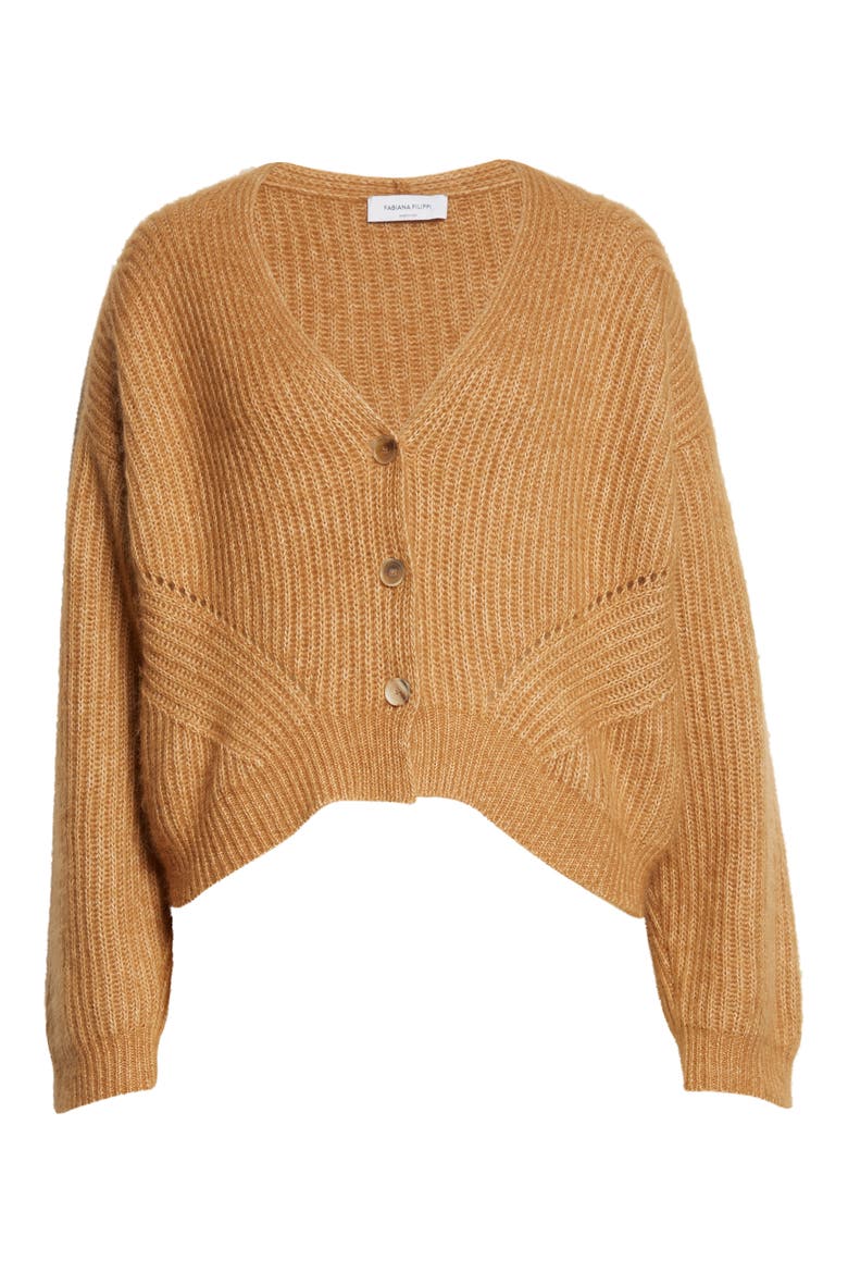 Alpaca & Cotton Cardigan, Alternate, color, WAFER