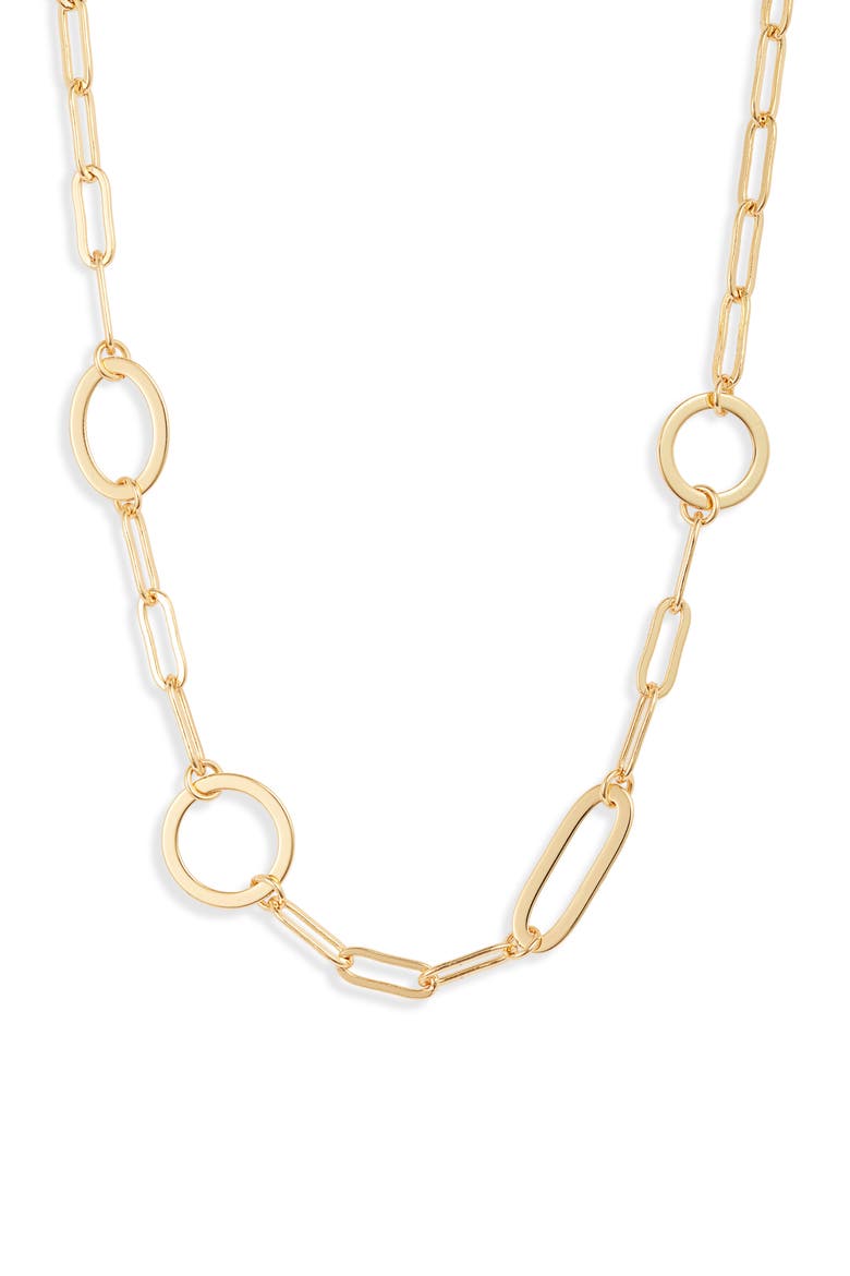 Mixed Link Chain Necklace, Main, color, GOLD