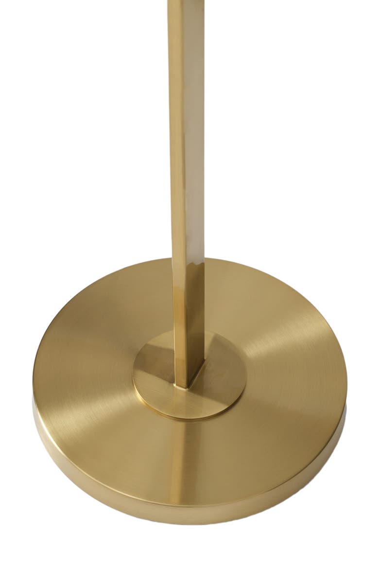 Nola 60" Dimmable LED Twisted Modern Floor Lamp with Glazed Glass Globes, Alternate, color, Antique Brass