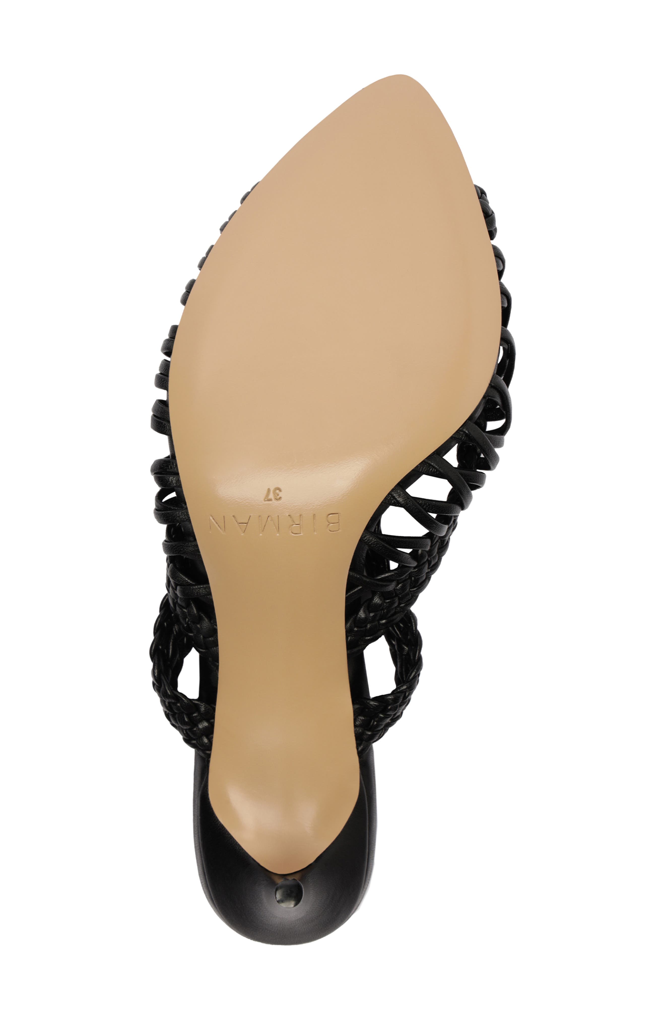 Alexandre Birman Agatha Peep Toe Slide Sandal, Alternate, color, Black