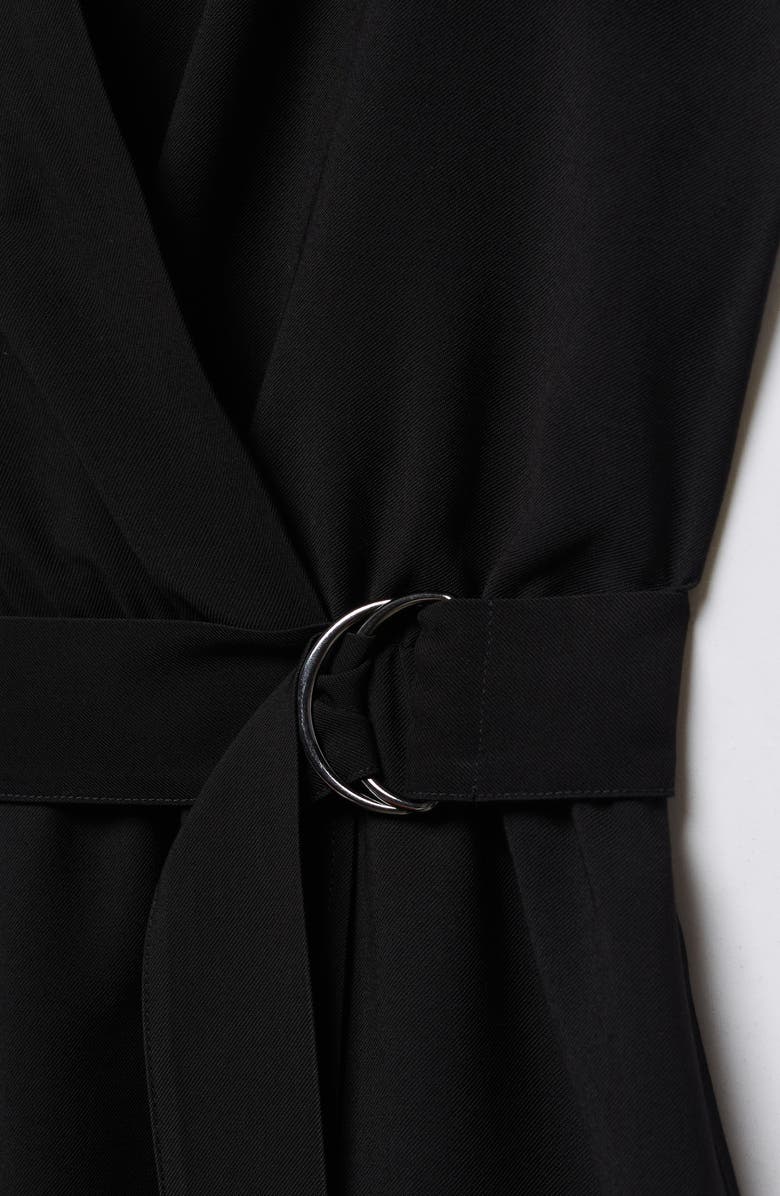 MANGO Belted Shirtdress, Alternate, color, Black