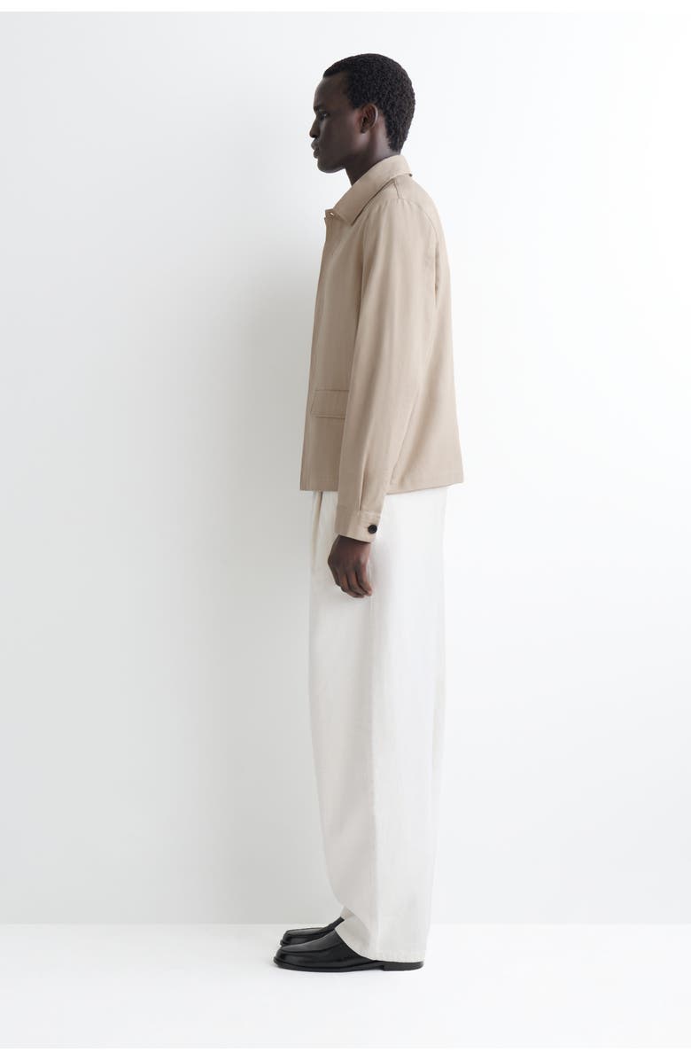 COS Relaxed Cotton-Linen Overshirt, Alternate, color, Beige