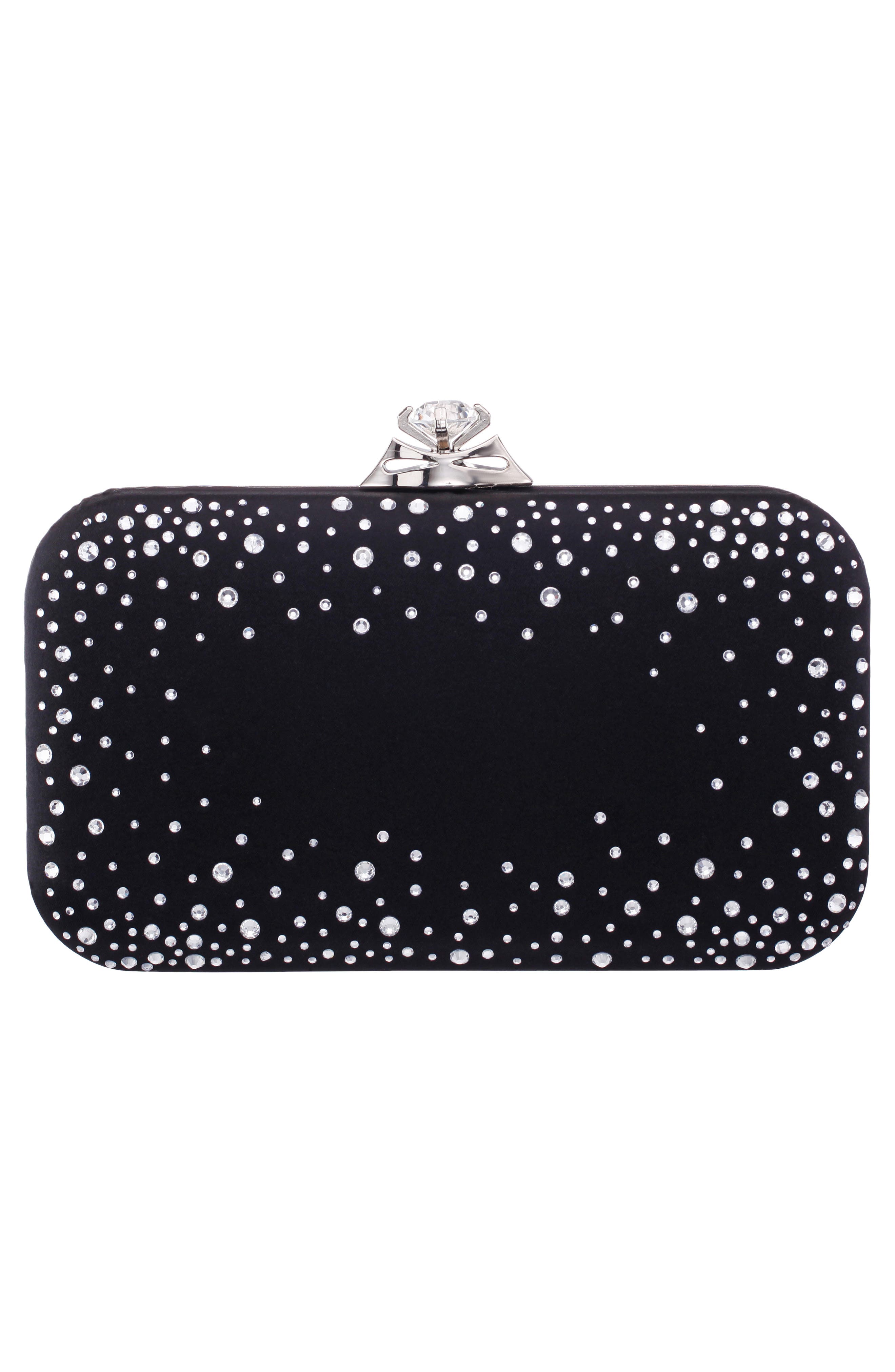 Nina Lindsay Frame Clutch, Alternate, color, Black