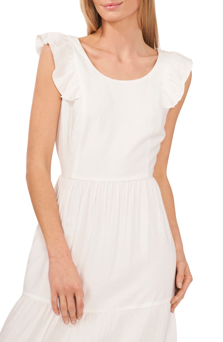 CeCe Tiered Maxi Dress, Alternate, color, New Ivory