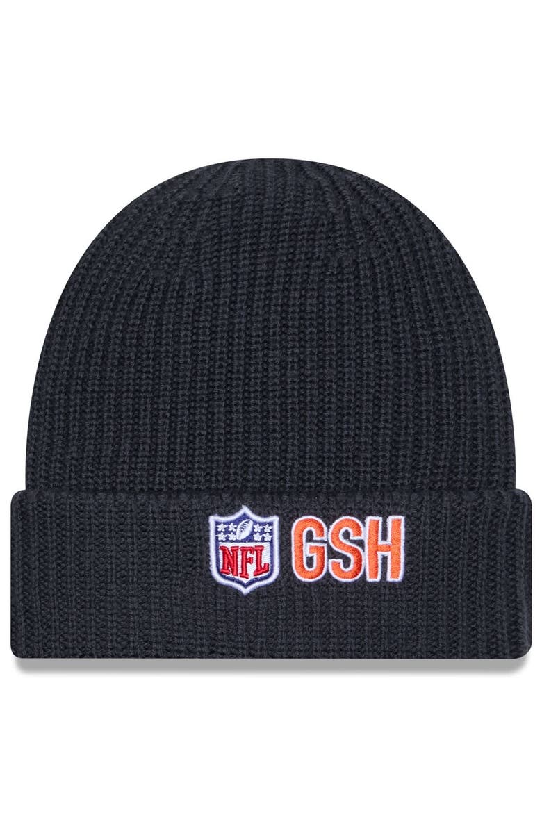 New Era Men's New Era Charcoal Chicago Bears 2025 Sideline Cold Weather Cuffed Knit Hat, Alternate, color, 