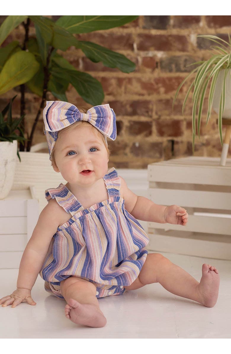 Mabel + Honey Riley Rose Baby Romper, Alternate, color, Purple