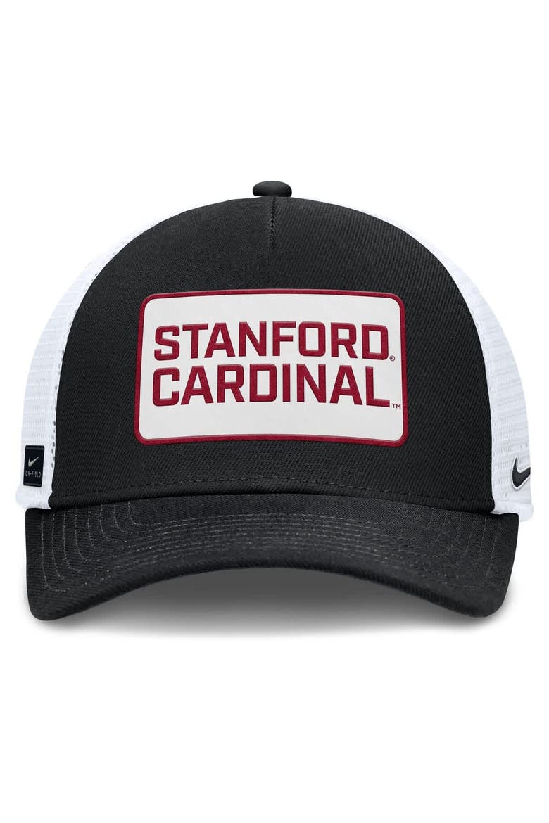 Men's Nike Black/White Stanford Cardinal 2025 On-Field Rise Patch Trucker Adjustable Hat, Alternate, color, Black
