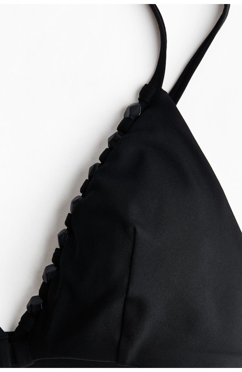 H&M Triangle Bikini Top, Alternate, color, Black