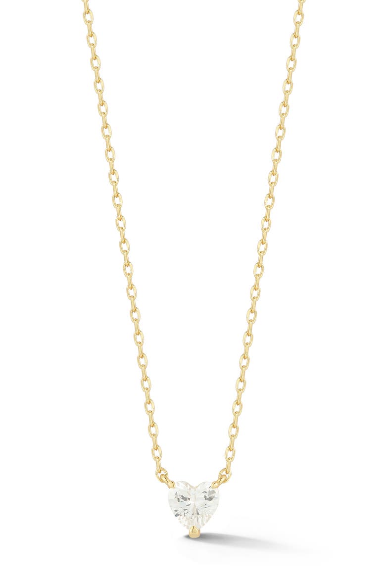 Heart Cubic Zirconia Pendant Necklace, Main, color, GOLD