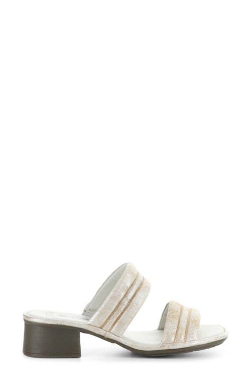 Fly London Eity Block Heel Sandal In 001 Pearl