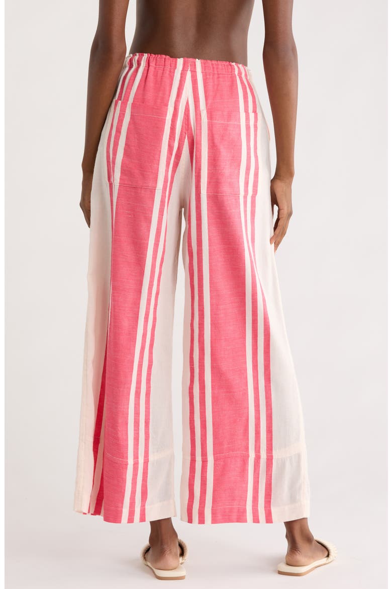 Desta Cotton Wide-Leg Cover-Up Pants, Alternate, color, AYELU FRAGARIA
