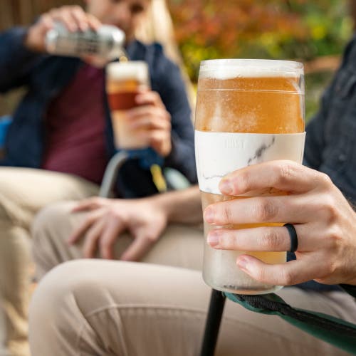 Host Beer Freeze Cooling Cup Set Of 2 In Marble