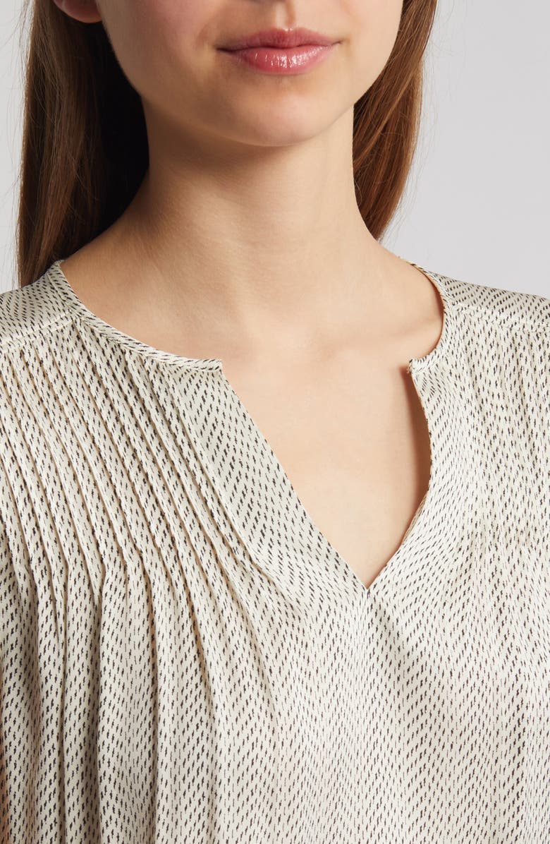 BOSS Binalli Top, Alternate, color, Soft Cream Chevron Print