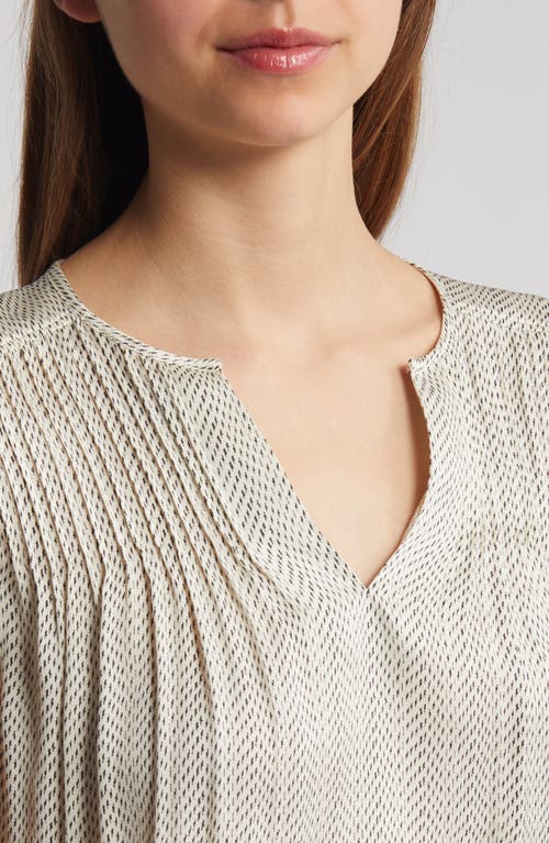 Hugo Boss Boss Binalli Top In Soft Cream Chevron Print