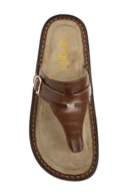 Alegria By Pg Lite Kennedi Platform Wedge Flip Flop In Brown