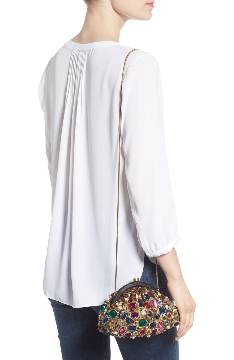 Steve Madden Jewel Frame Pouch, Alternate, color,