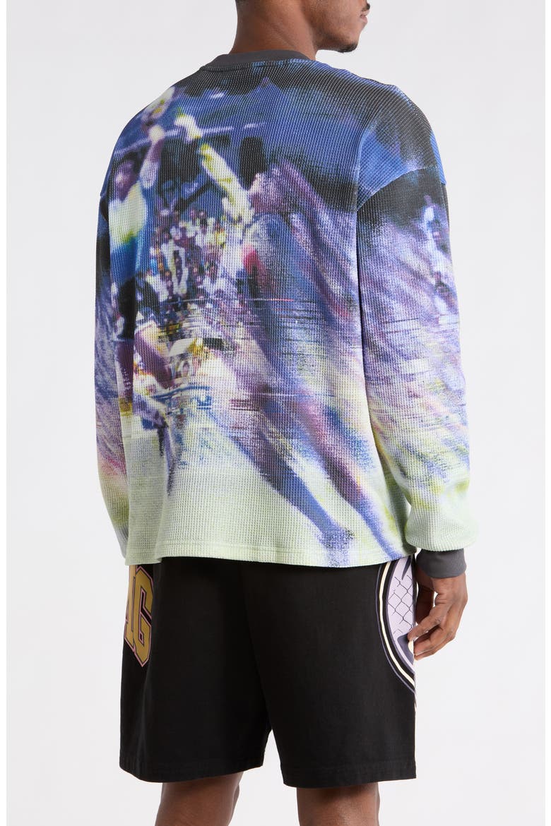 Hand of God Graphic Waffle Knit T-Shirt, Alternate, color, BLUE MULTI
