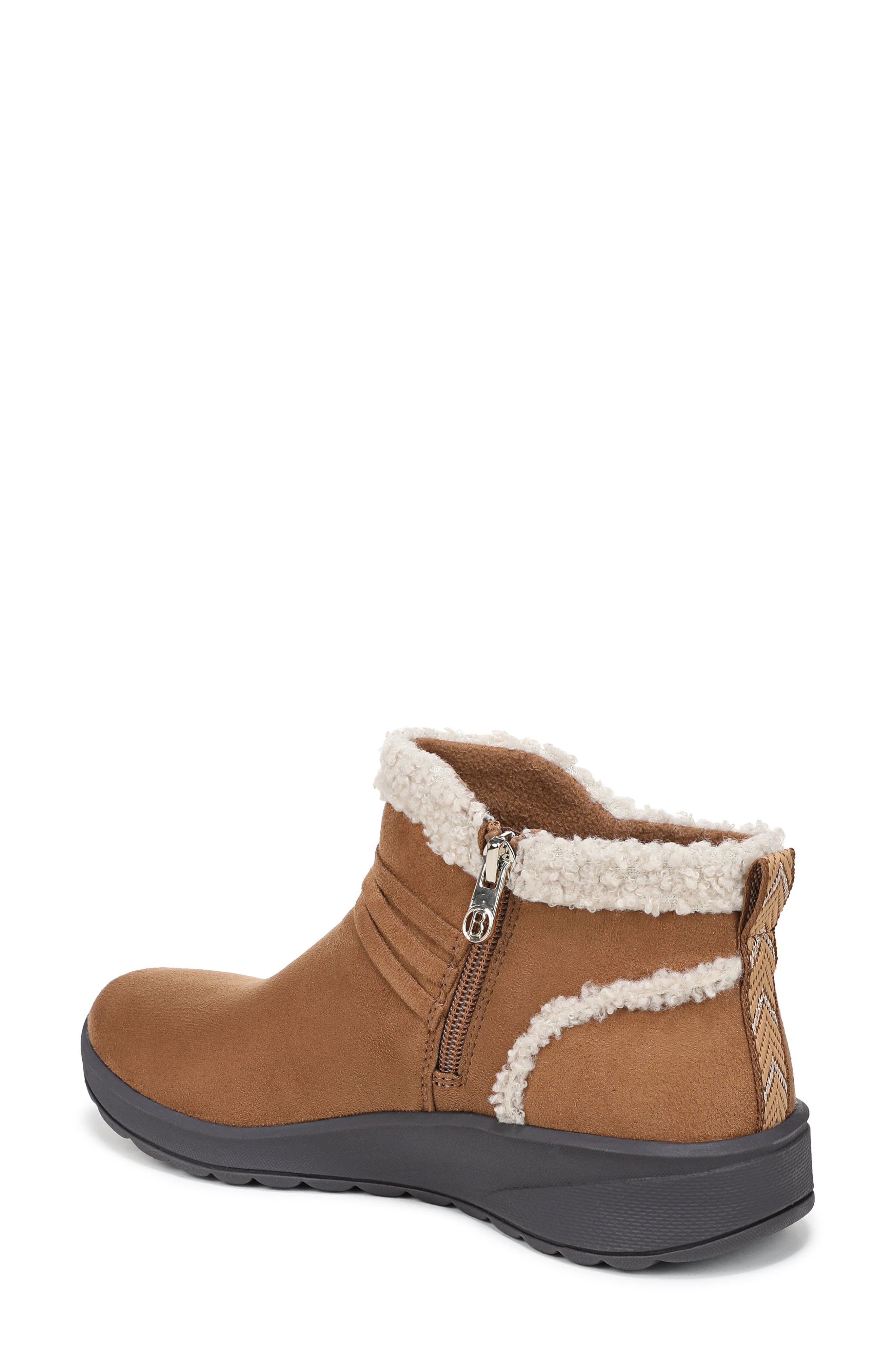 LifeStride Glendale Faux Fur Trim Bootie, Alternate, color, Dark Tan
