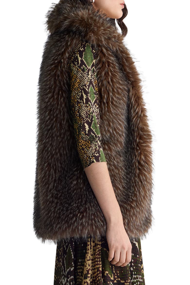 Malin Faux Fur Vest, Alternate, color, LION