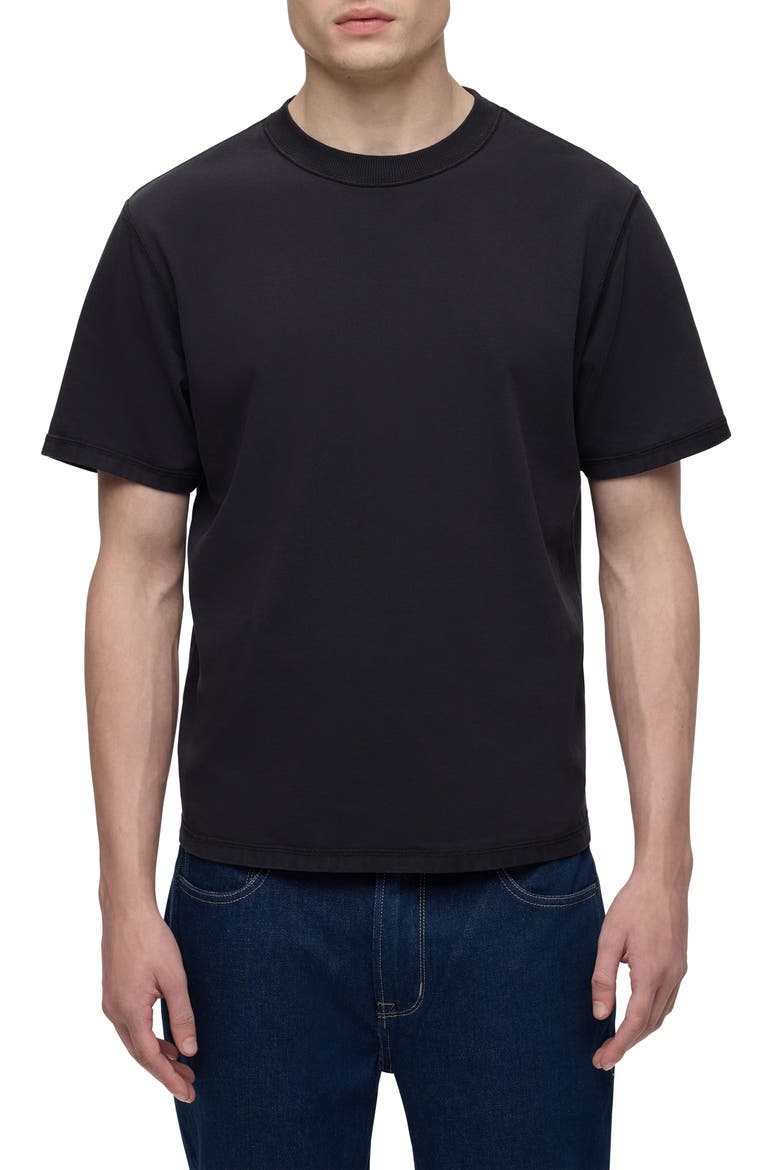 Heavyweight Cotton T-Shirt, Main, color, FOREST BLACK