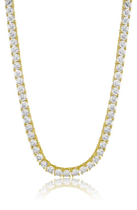 Round 4mm Cubic Zirconia Tennis Necklace