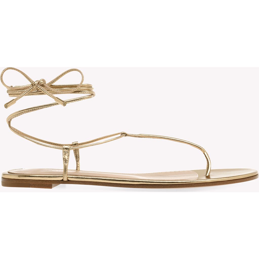 Gianvito Rossi Gwyneth Flat Sandals In Gold