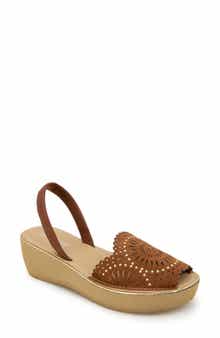 Kenneth Cole Reaction Fine Glass Foil Laser Wedge Sandal