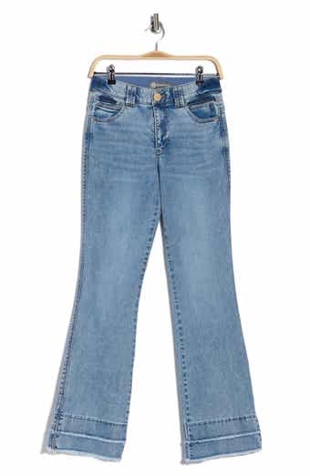 Democracy Out There Double Layered Fray Flare Jeans