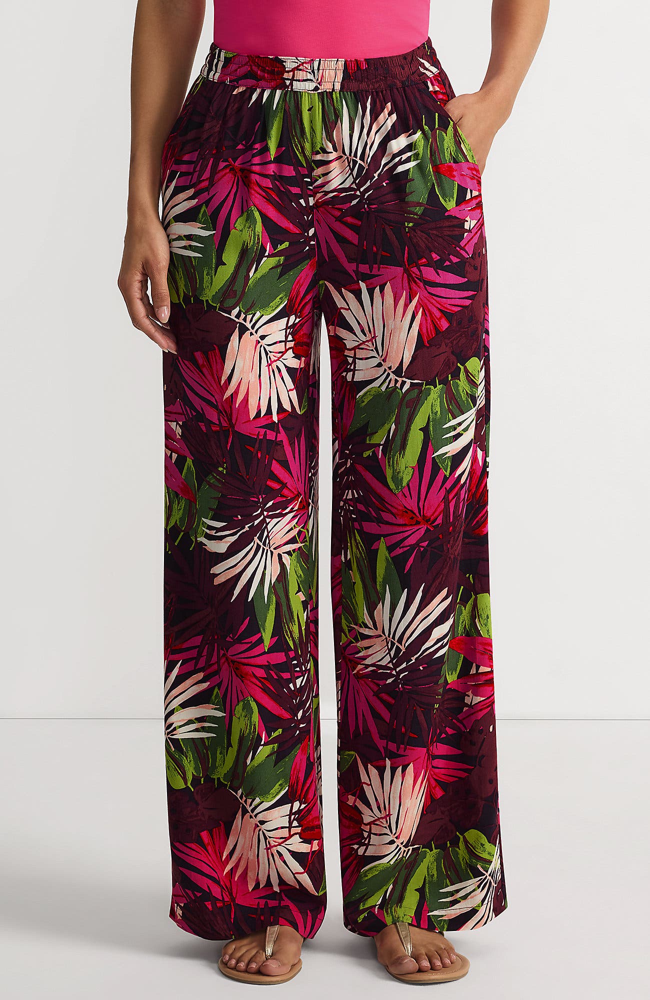 Rich Burgundy Tropical Palm