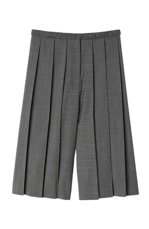 Sandro Pleated Long Shorts In Gray