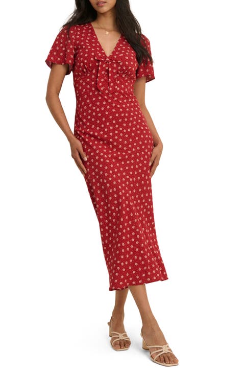 Faith Flutter Sleeve Midi Dress