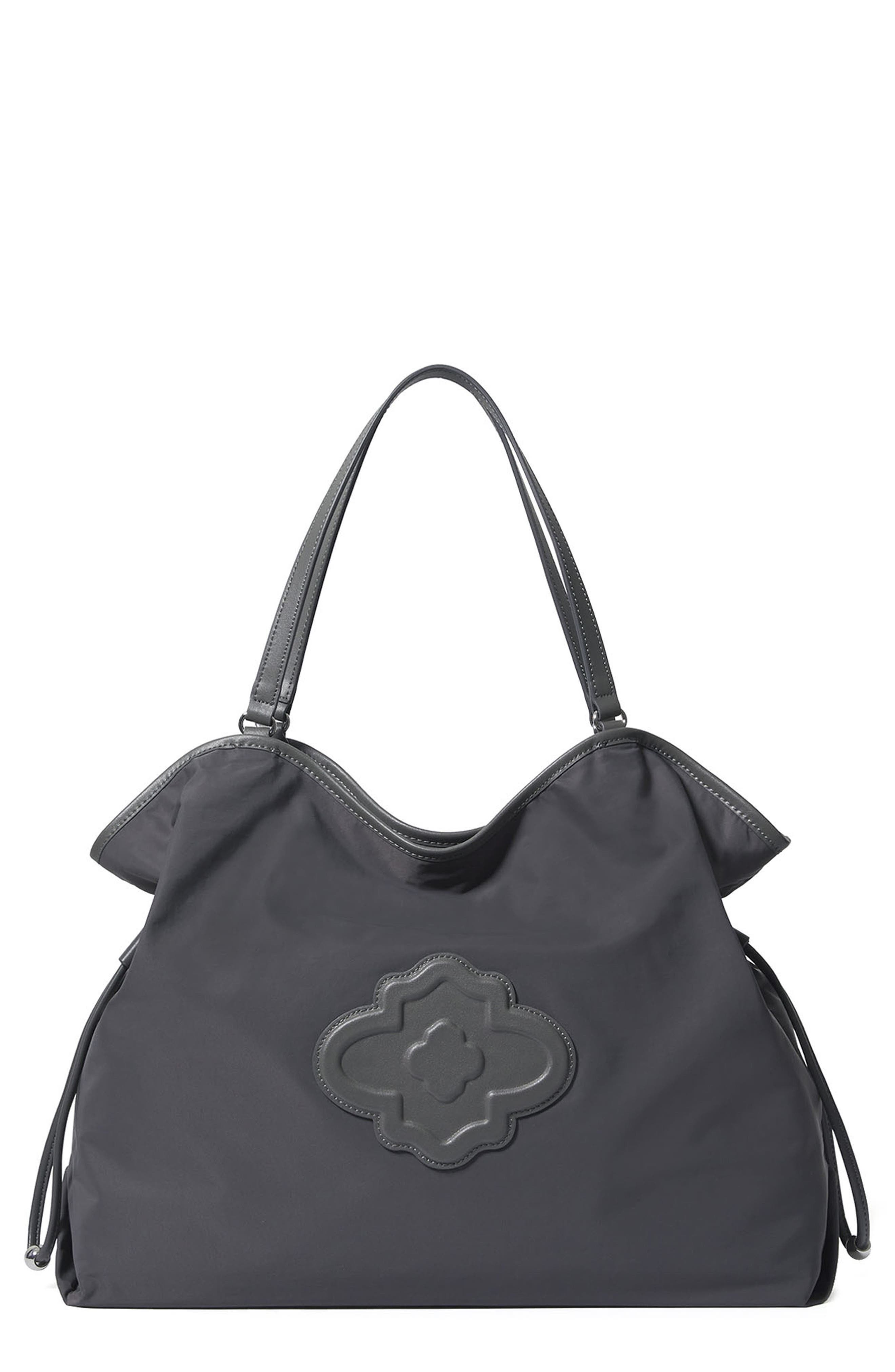 Ramsey Nylon Shopper Bag, Main, color, CHARCOAL