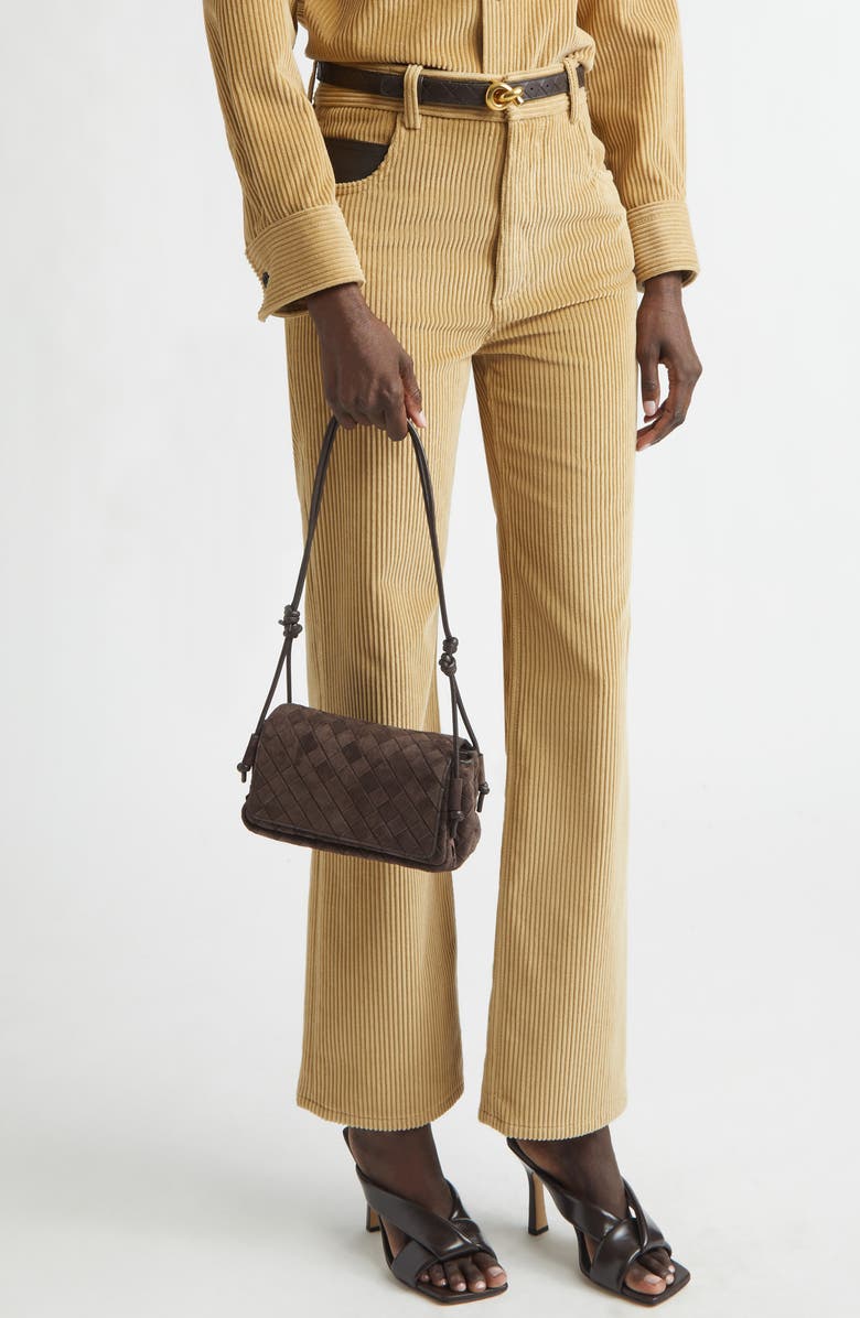 Bottega Veneta Notturno Intrecciato Suede Crossbody, Alternate, color,