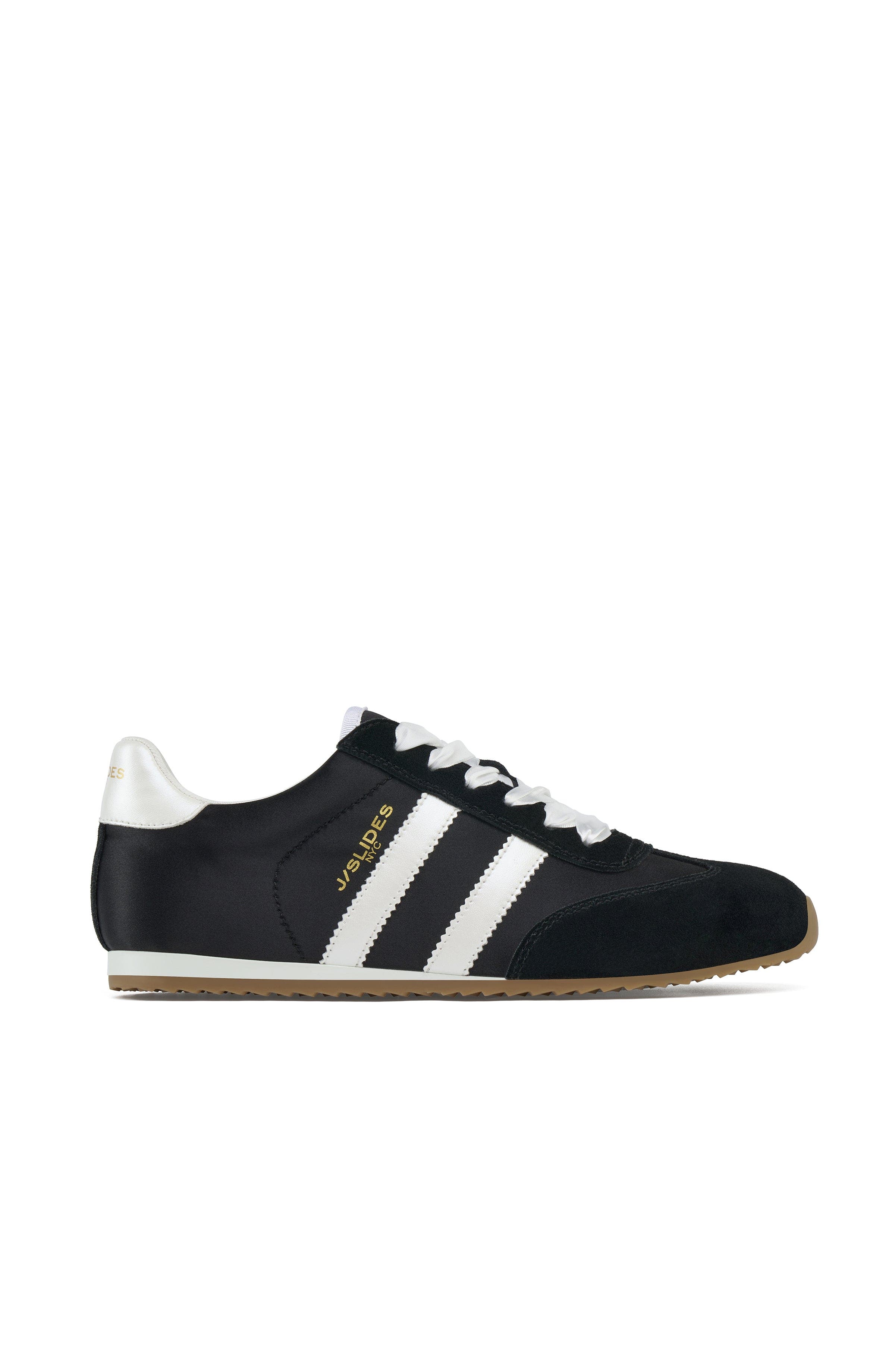 Peggy Sequins Sneaker, Main, color, Black-Nylon/Suede
