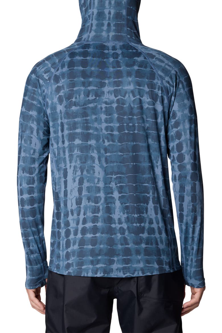 Crater Lake Long Sleeve Hoodie, Alternate, color, ADRIATIC BLUE PRISMATIC PRINT