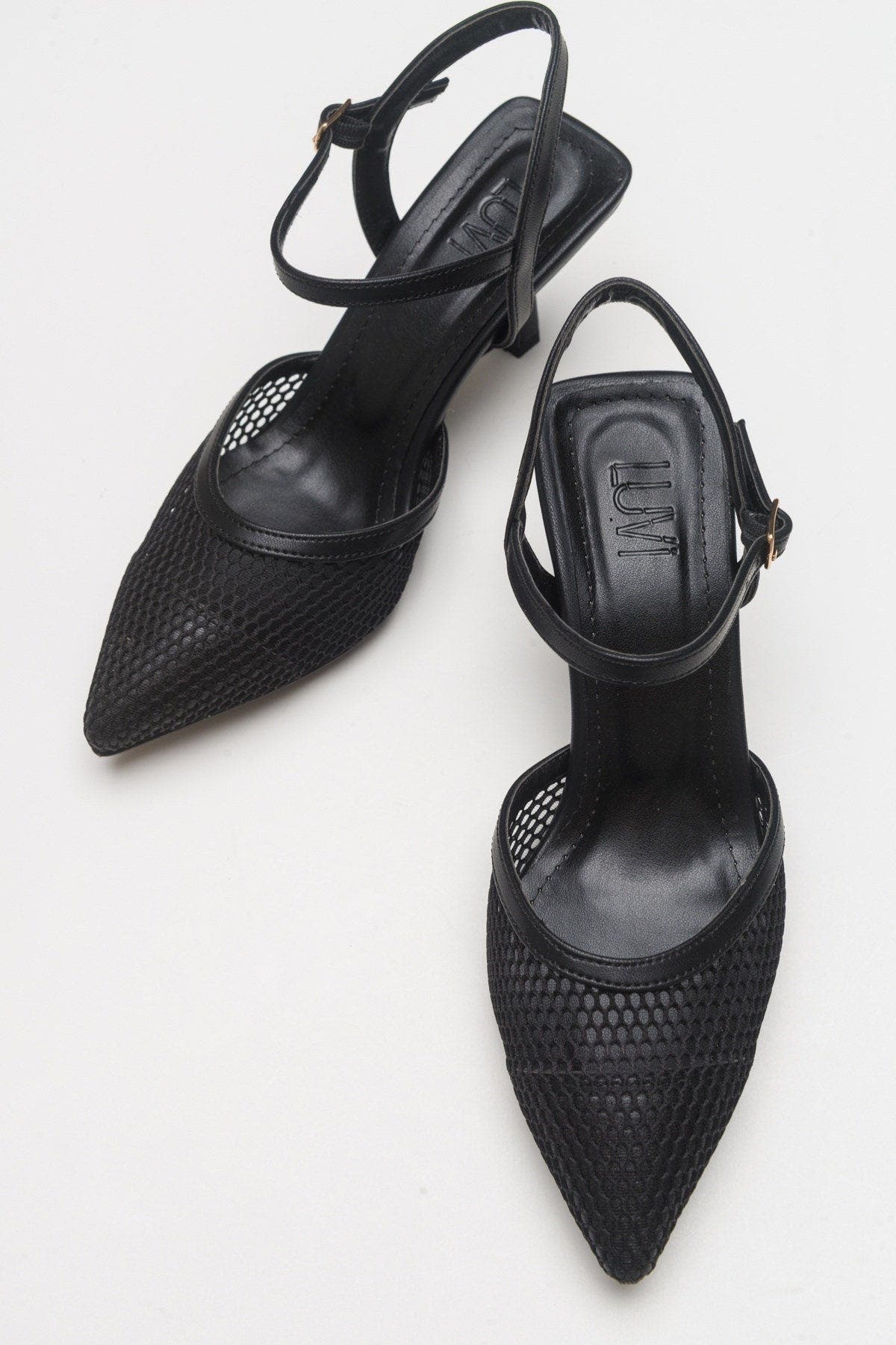 Prologue Shoes Chic Mesh Pointed Toe Pump, Alternate, color, Black