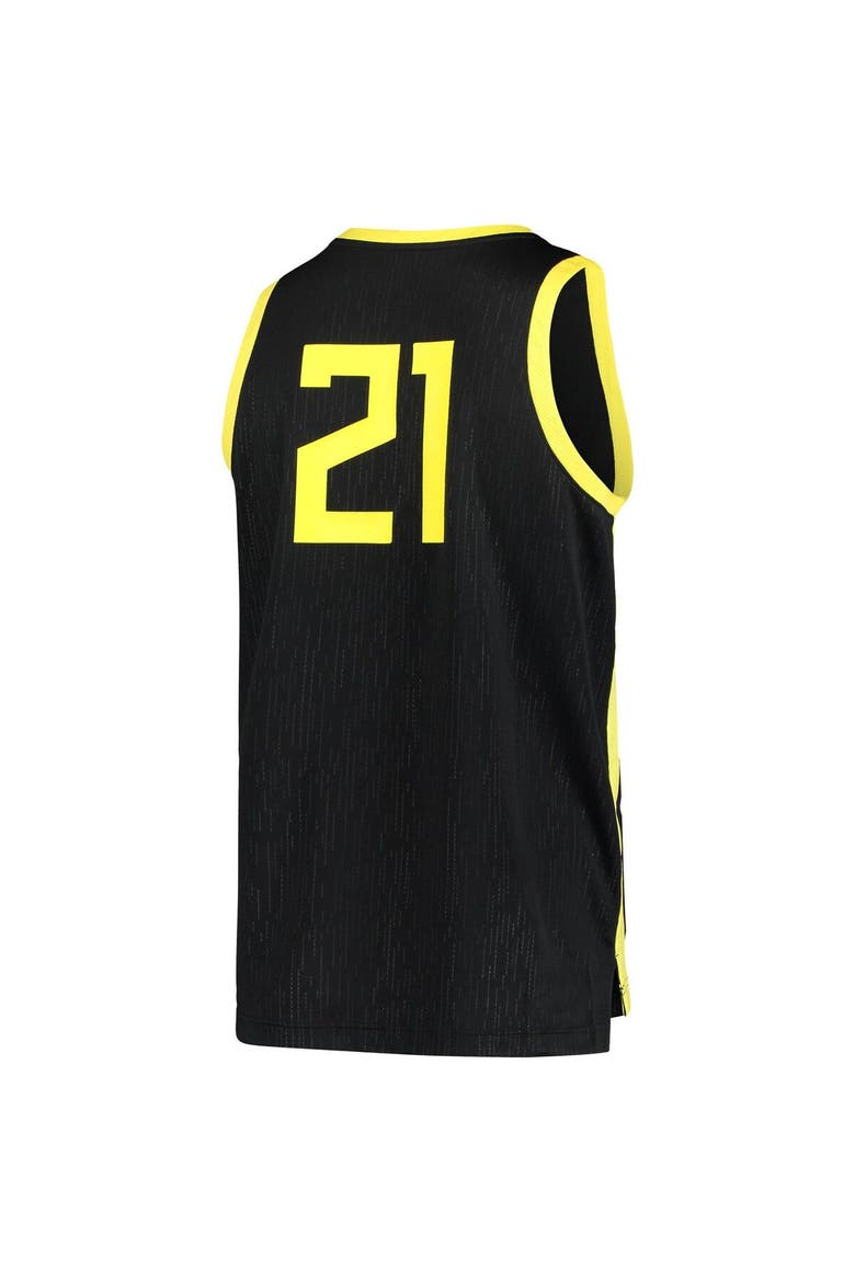 Men's Nike #21 Black Oregon Ducks Team Replica Basketball Jersey, Alternate, color, Black