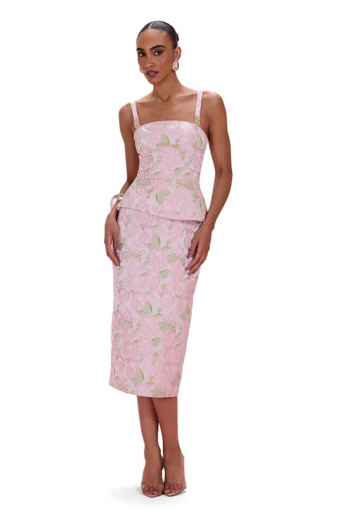 Garden Jacquard Midi Dress