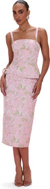 PatBO Garden Jacquard Midi Dress