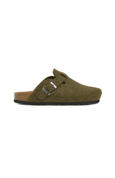 Felt Flatform Clogs