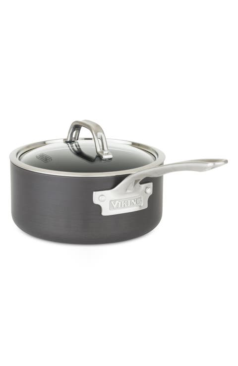 3-Quart Hard Anodized Nonstick Saucepan with Lid