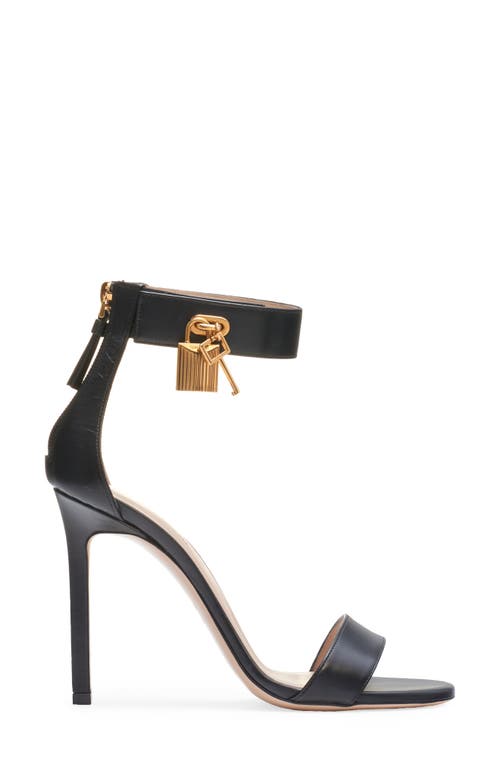 Tom Ford Padlock Ankle Strap Sandal In Black